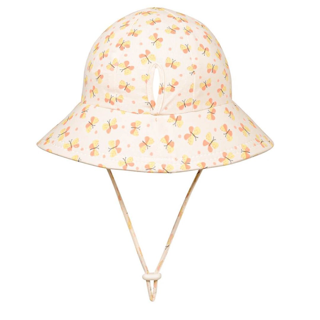Bedhead Hats ponytail girls hat with butterflies side view