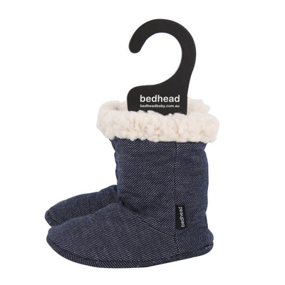 Bedhead baby booties lined with sherpa fleece