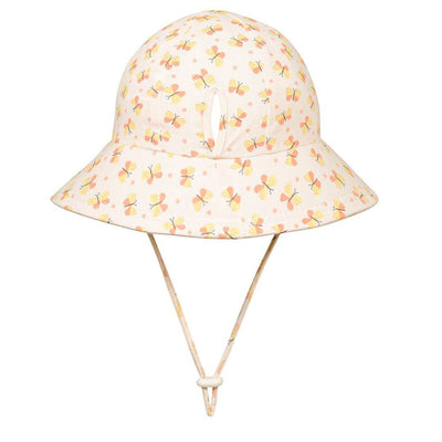 Bedhead Hats ponytail girls hat with butterflies side view