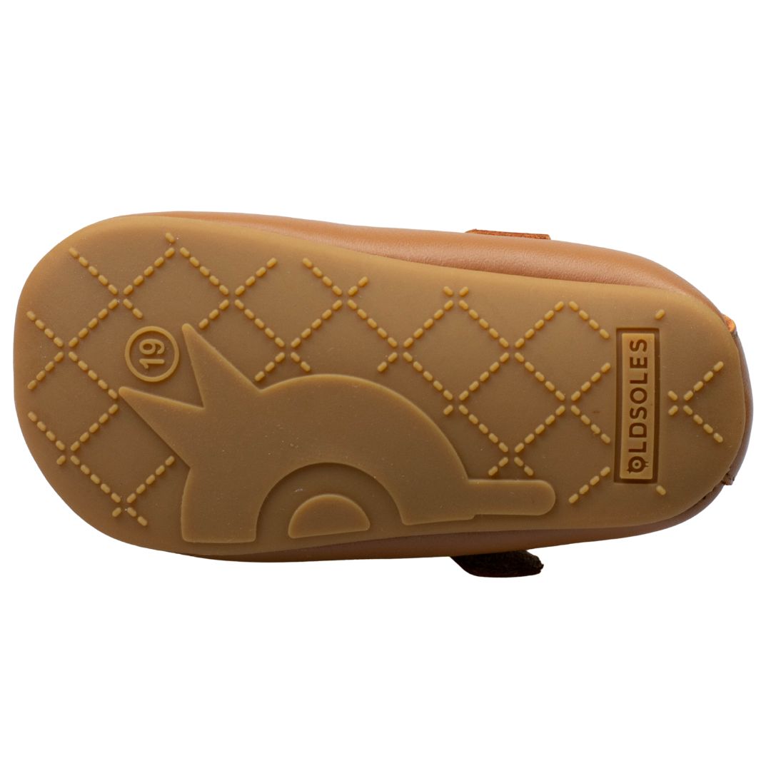Old Soles OhMe-Bub Tan T-Bars outsole with raised tread