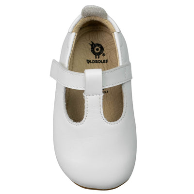 Old Soles OhMe-Bub white T-Bar shoes for babies 