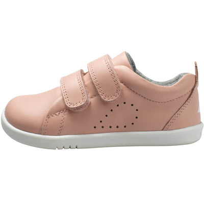 Side view of Bobux I-Walk Grass Court Sneaker in Seashell Pink