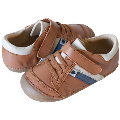 Old-Soles-Shield-Pave-Toddler-Sneakers-Tan-with-navy-and-cream-stripe
