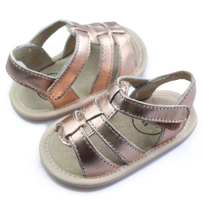 TIKITOT AMALFI Rose Gold Baby Sandals