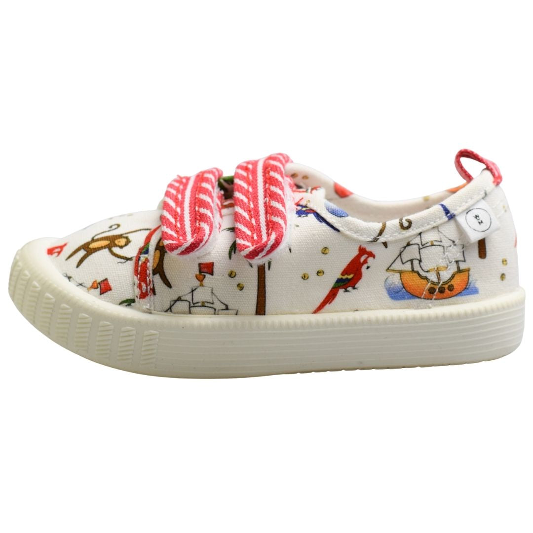 Walnut Melbourne toddler shoes with pirates