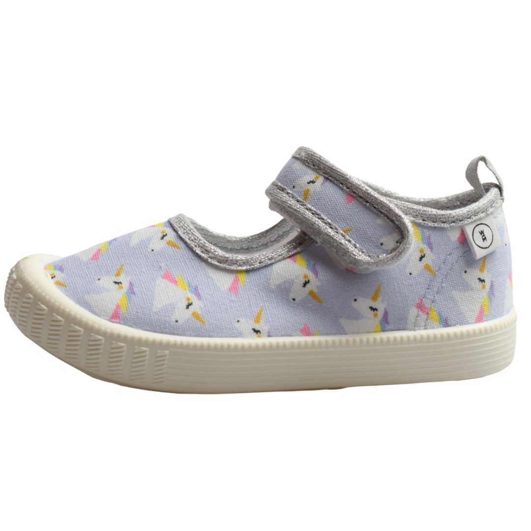 Walnut Melbourne Rocky unicorn toddler canvas shoes side view