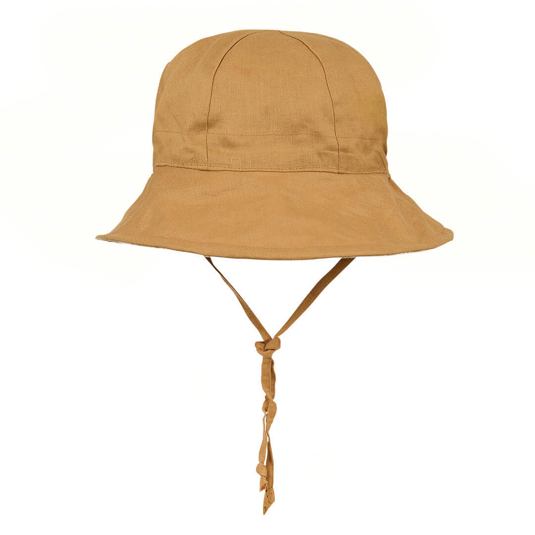 Bedhead Hats Mabel sun hat for girls with mustard underrside